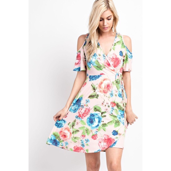 New Arrival- Floral Wrap Dress - Picture 2 of 5